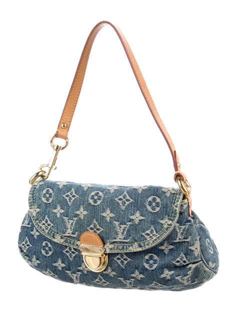 louis vuitton monogram denim mini pleaty blue.